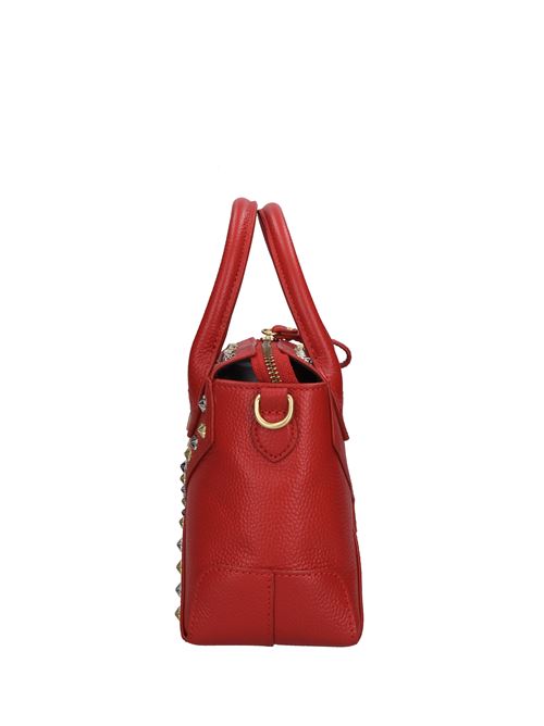 Borsa FRIVOLOUS SMALL in pelle e borchie LA CARRIE | 142P-LS-115-TBLROSSO